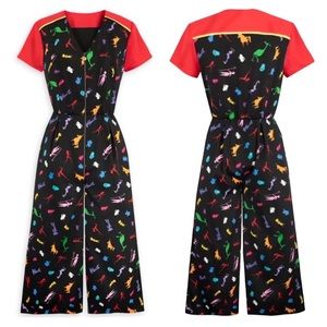 🏷 New NWT Disney Parks Dress Shop Pixar jumpsuit black red M medium